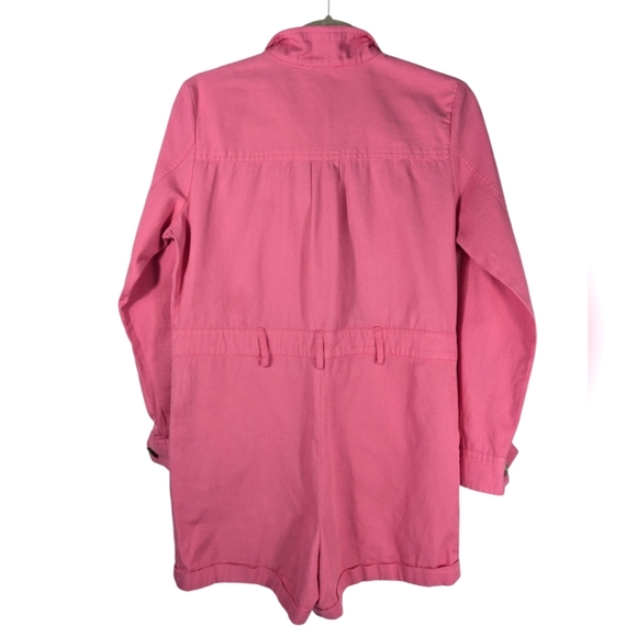 Express X Rocky Barnes Pink Safari Button Up Girlhoodcore Romper Jumpsuit XS - Picture 13 of 13
